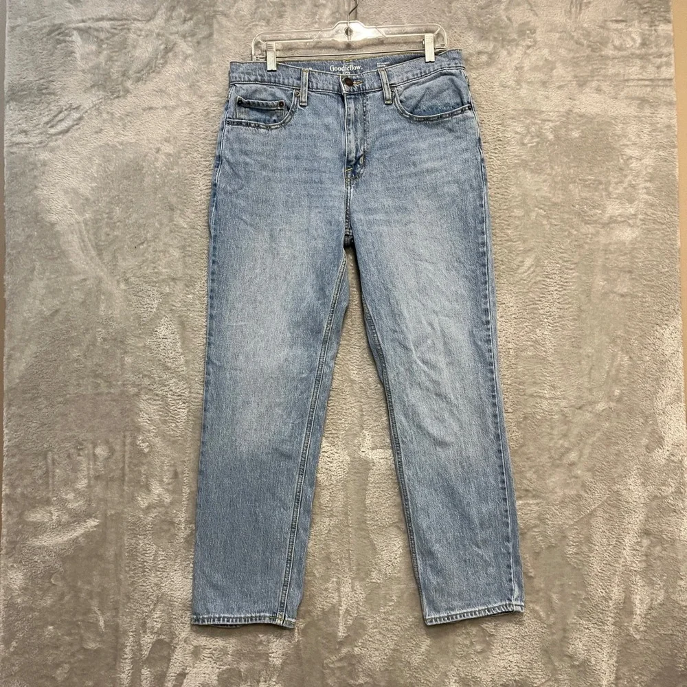 Goodfellow & Co Straight Jeans Mens 32x30 Light Blue Total Flex Denim